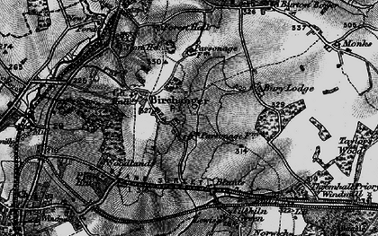 Old map of Blacklands in 1896