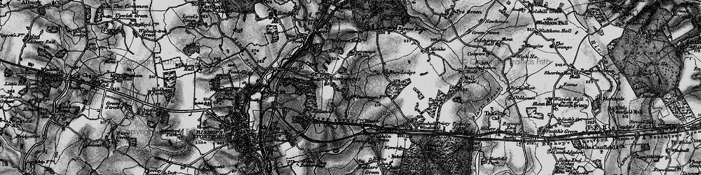 Old map of Blacklands in 1896