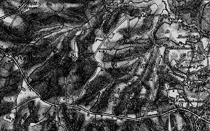 Old map of Birchett's Green in 1895
