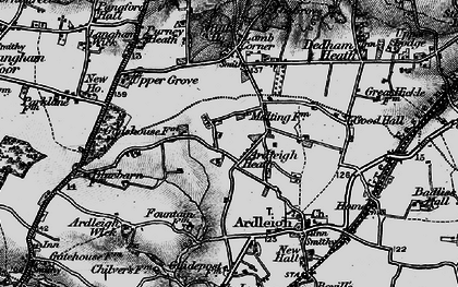 Old map of Birchhall Corner in 1896