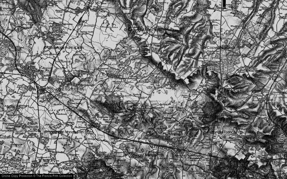 Old Map of Bircholt Forstal, 1895 in 1895