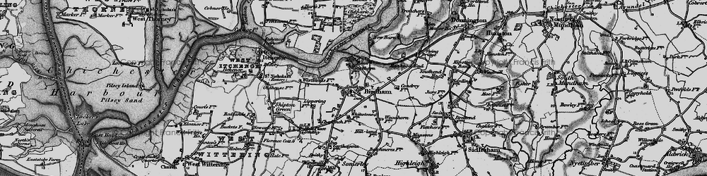 Old map of Birdham in 1895