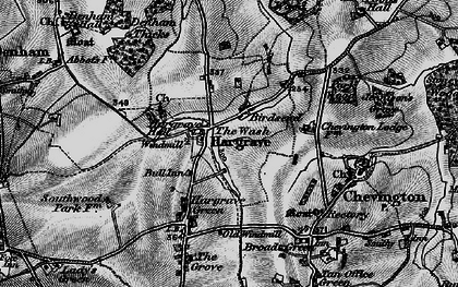 Old map of Birds End in 1898