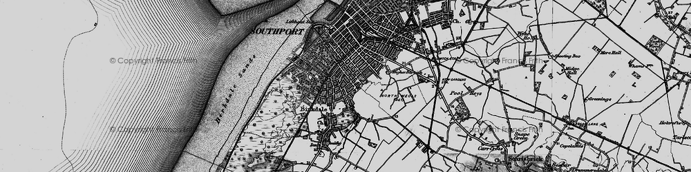 Old map of Birkdale in 1896