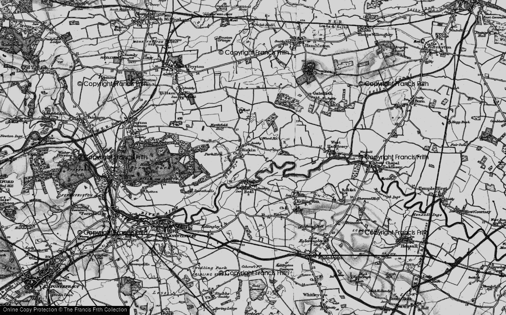 Old Map of Birkin, 1895 in 1895