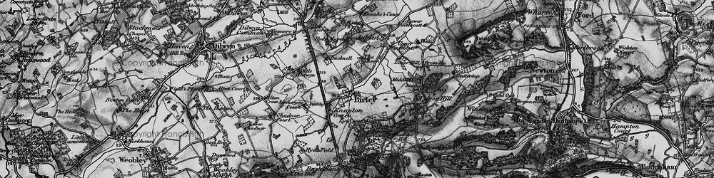 Old map of Birley in 1898