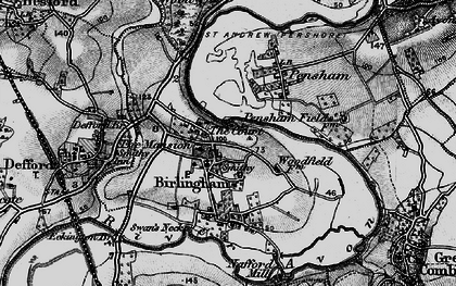 Old map of Birlingham in 1898