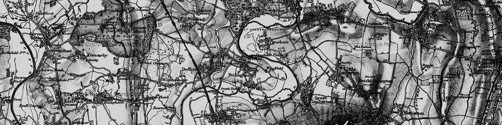Old map of Birlingham in 1898