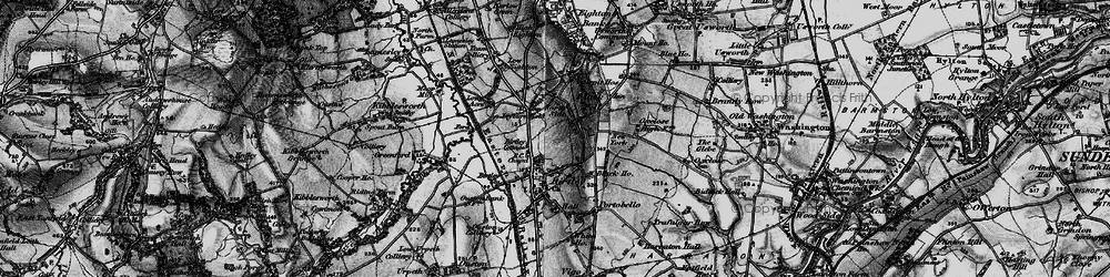 Old map of Birtley in 1898
