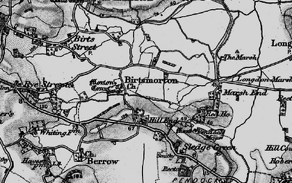 Old map of Birtsmorton Court in 1898