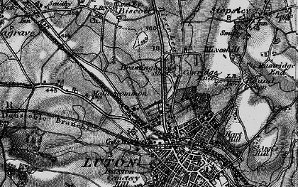 Old map of Biscot in 1896