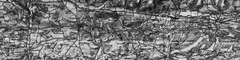 Old map of Bish Mill in 1898