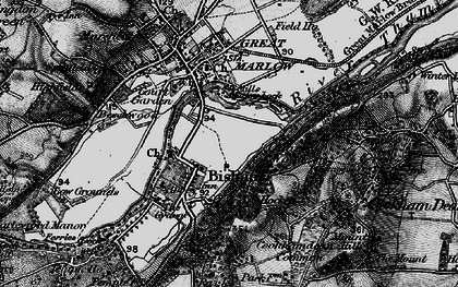 Old map of Bisham in 1895