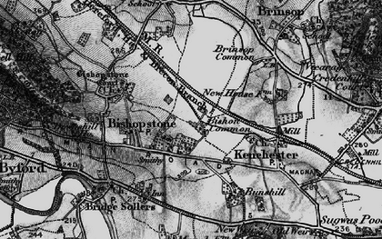Old map of Bishon Common in 1898