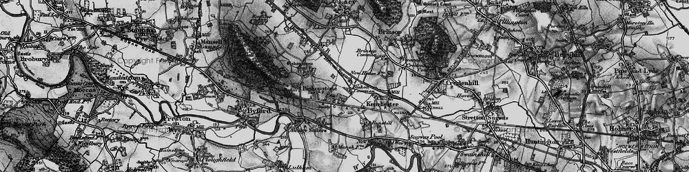 Old map of Bishon Common in 1898
