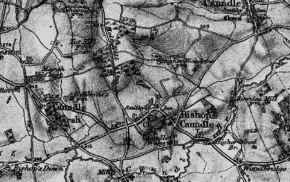 Old map of Bishop's Caundle in 1898