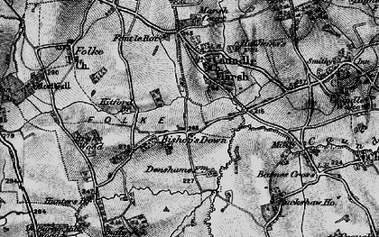 Old map of Bishop's Down in 1898