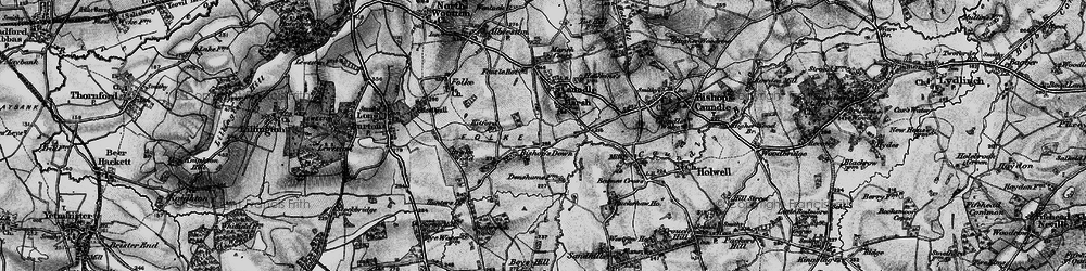 Old map of Broke Wood in 1898