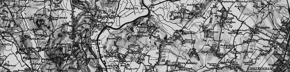 Old map of Bishop's Norton in 1896