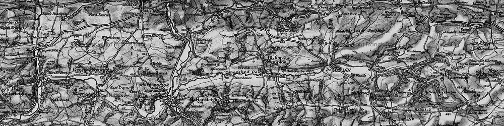 Old map of Bishop's Nympton in 1898