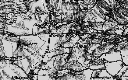 Old map of Bishop's Offley in 1897