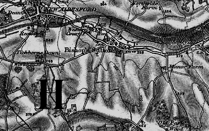 Old map of Bishop's Sutton in 1895