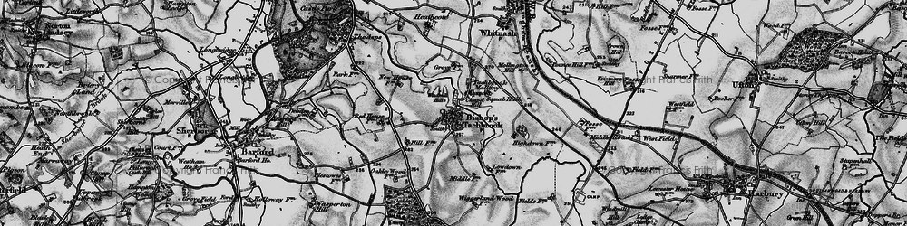Old map of Bishop's Tachbrook in 1898
