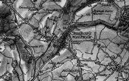 Old map of Bishop's Waltham in 1895