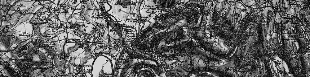 Old map of Bishop's Wood in 1896