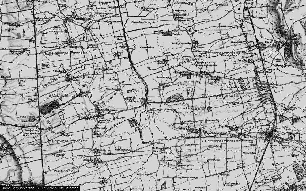 Old Map of Bishopbridge, 1898 in 1898