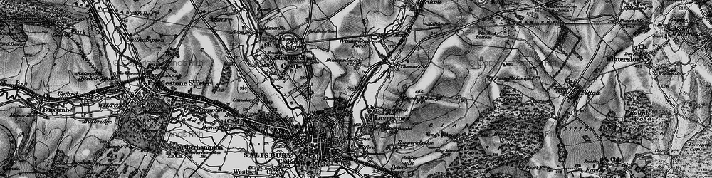 Old map of Bishopdown in 1895