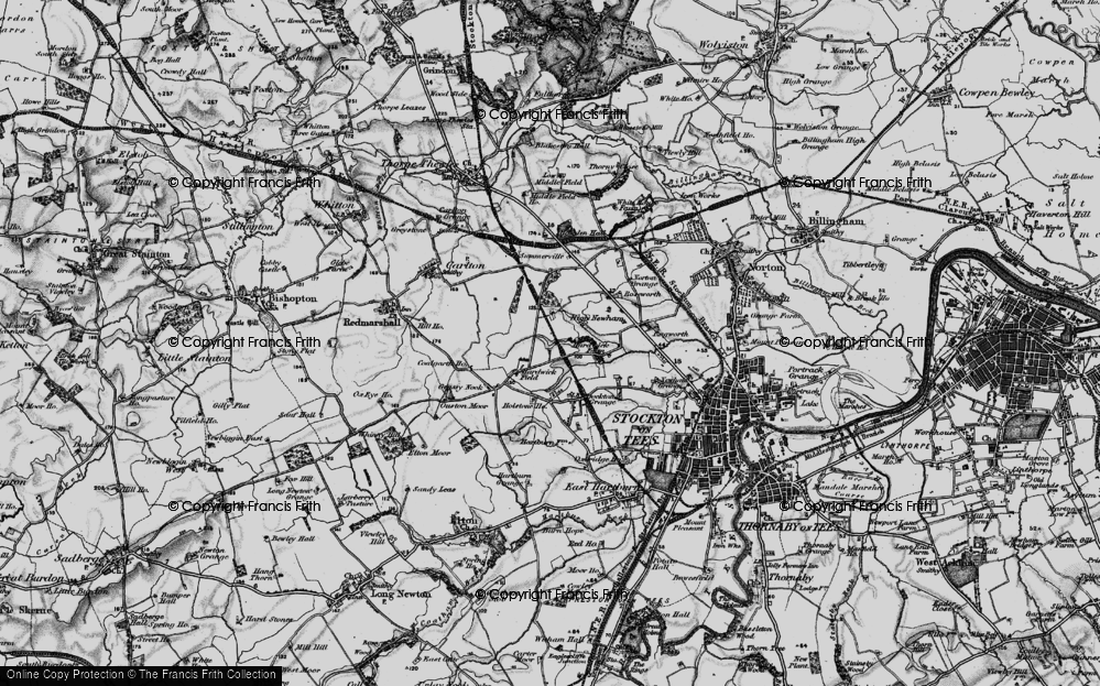 Old Map of Bishopsgarth, 1898 in 1898
