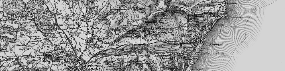 Old map of Bishopsteignton in 1898