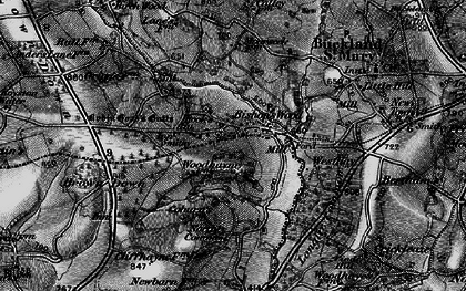 Old map of Bishopswood in 1898