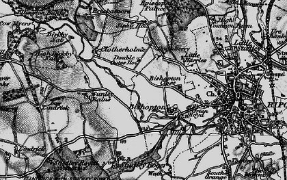 Old map of Breckamore in 1897