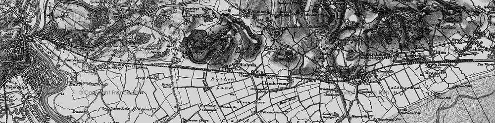 Old map of Bishton in 1897