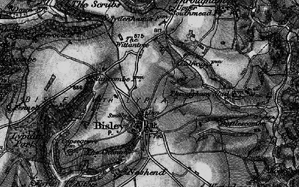 Old map of Bisley in 1896