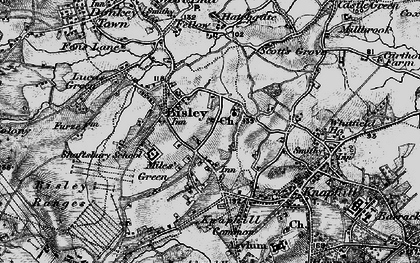 Old map of Bisley in 1896