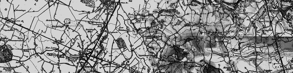 Old map of Bispham Green in 1896