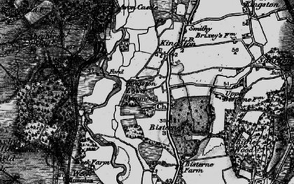 Old map of Bisterne in 1895