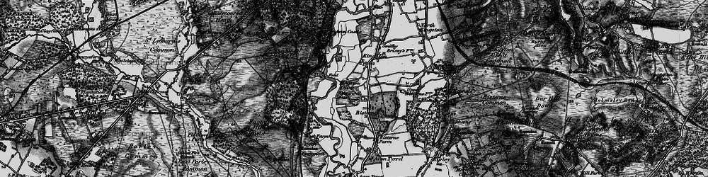 Old map of Bisterne in 1895