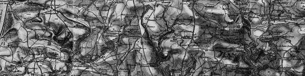 Old map of Bittadon in 1898