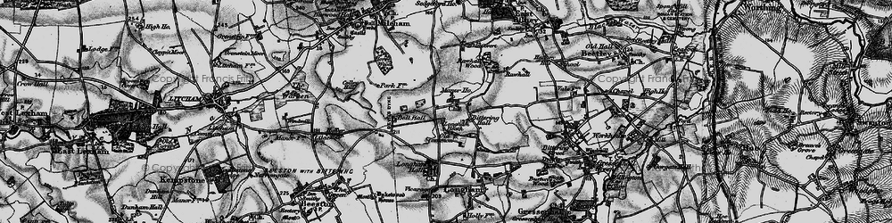 Old map of Bittering in 1898