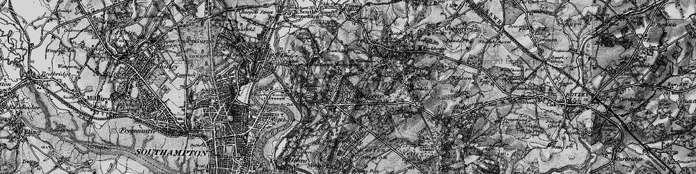 Old map of Bitterne in 1895