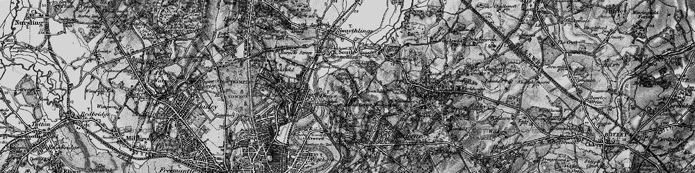 Old map of Bitterne Park in 1895