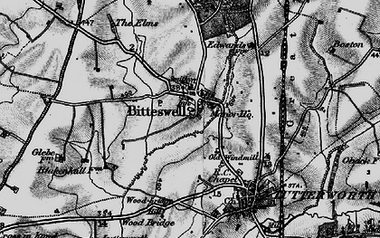 Old map of Wood Br in 1898