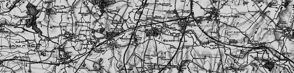 Old map of Blaby in 1899