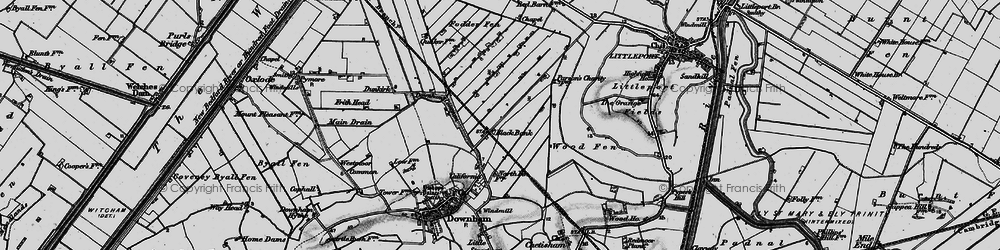 Old map of Black Bank in 1898