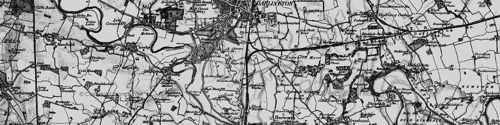 Old map of Black Banks in 1897
