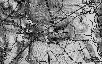 Old map of Black Bourton in 1896